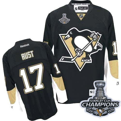 Penguins #17 Bryan Rust Black Home Stanley Cup Finals Champions Stitched NHL Jersey